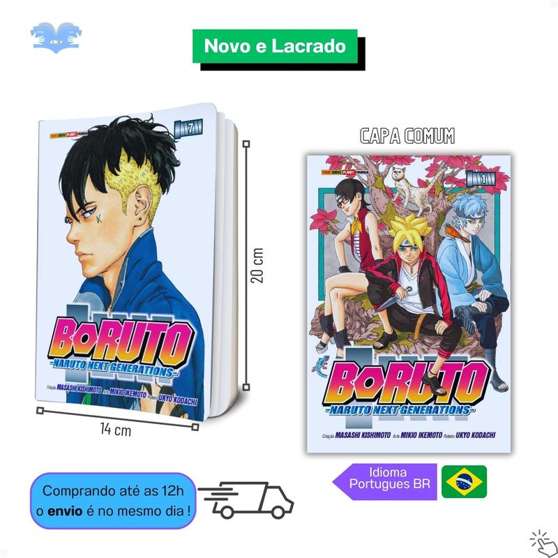 Boruto Naruto Next Generations Vol. 1 Ao 7 KIT Panini Capa Comum